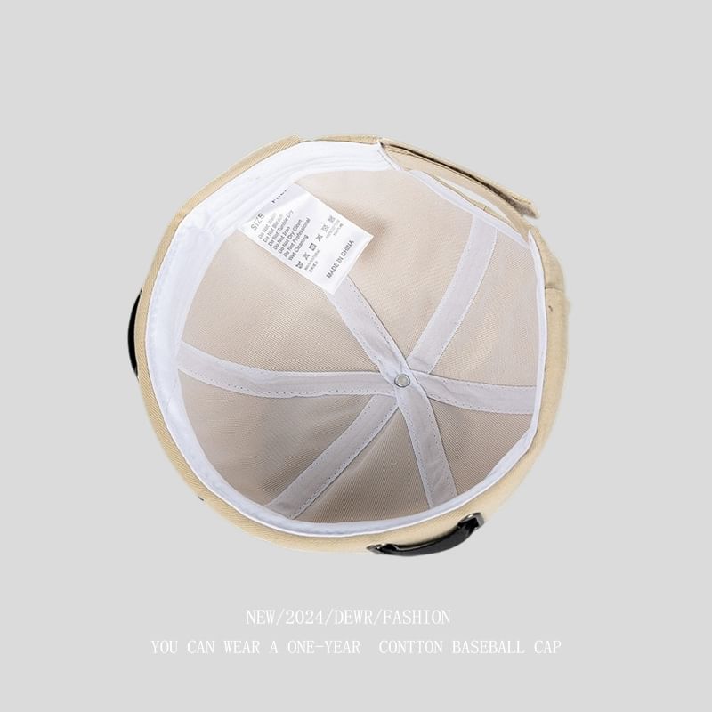 Embroidered Lettering Brimless Hat