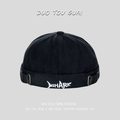 Embroidered Lettering Brimless Hat