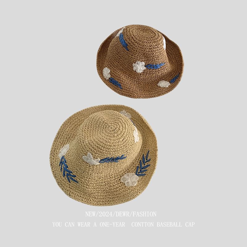 Accent Floral Woven Hat Sun
