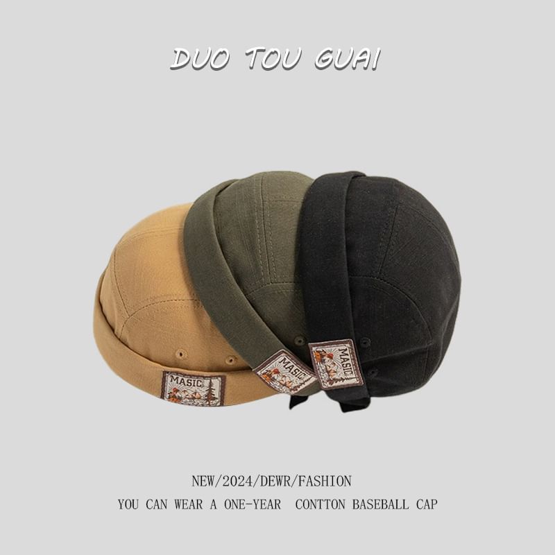 Brimless Applique Hat