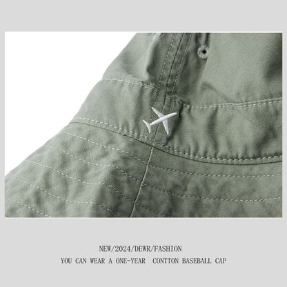 Plane Bucket Embroidered Hat