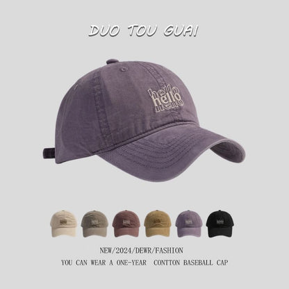 Embroidered Cap Baseball Lettering