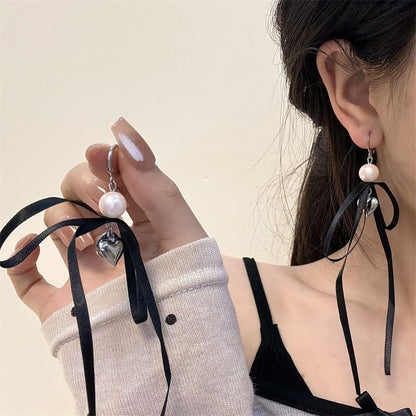 Pearl / Ribbon Designs) Faux Drop Earring (Various