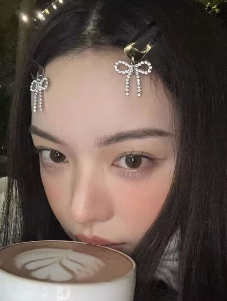 Bow Rhinestone Clip Hair Alloy