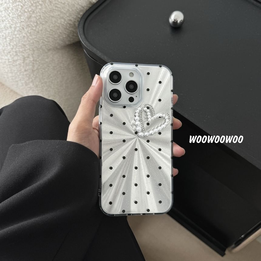 Case Polka Phone Heart Dot