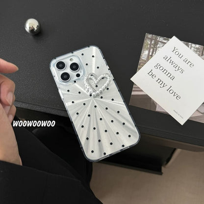 Case Polka Phone Heart Dot