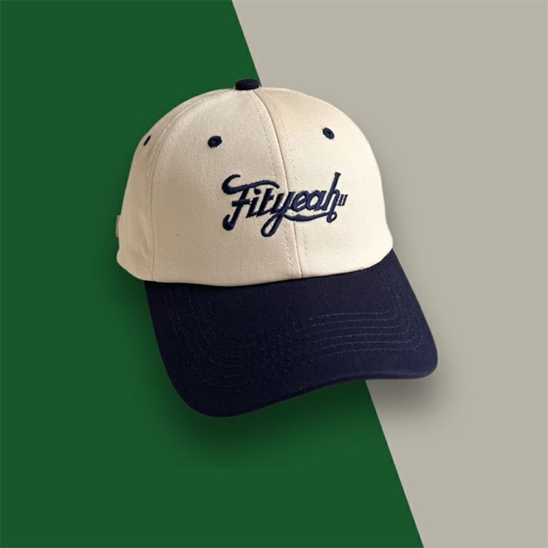 Embroidered Panel Cap Baseball Lettering