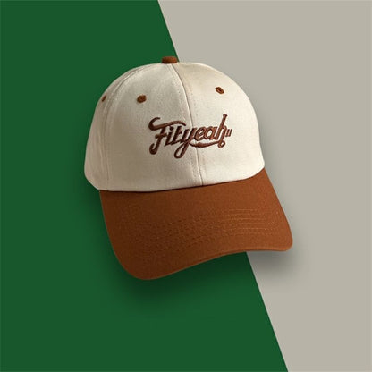 Embroidered Panel Cap Baseball Lettering