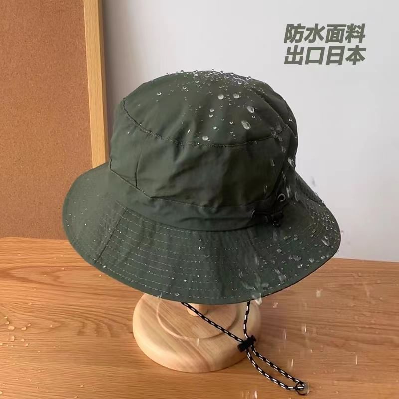 Plain Bucket Drawstring Hat