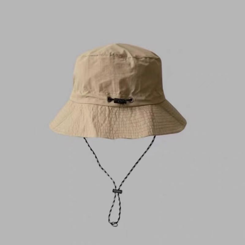 Plain Bucket Drawstring Hat