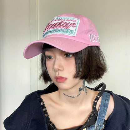 Cap Embroidered Baseball Lettering Applique