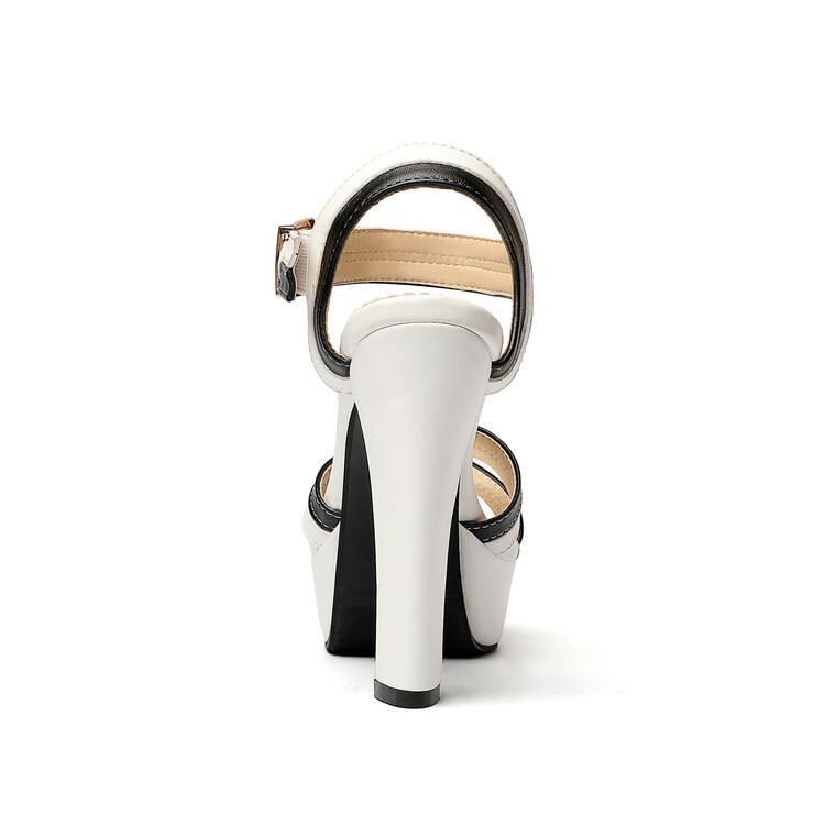 Heel Cross Strap Chunky Sandals Platform