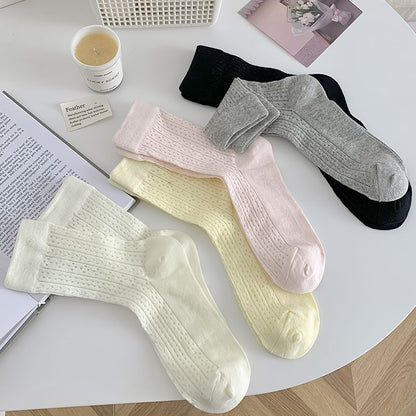 Chaussettes à motifs unis