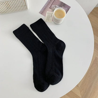 Chaussettes à motifs unis