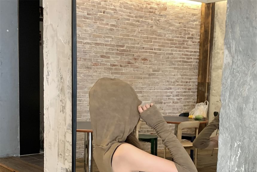 Round Top Mini Skirt Cutout Mid Pencil Waist Faux / Neck Leather Sleeveless