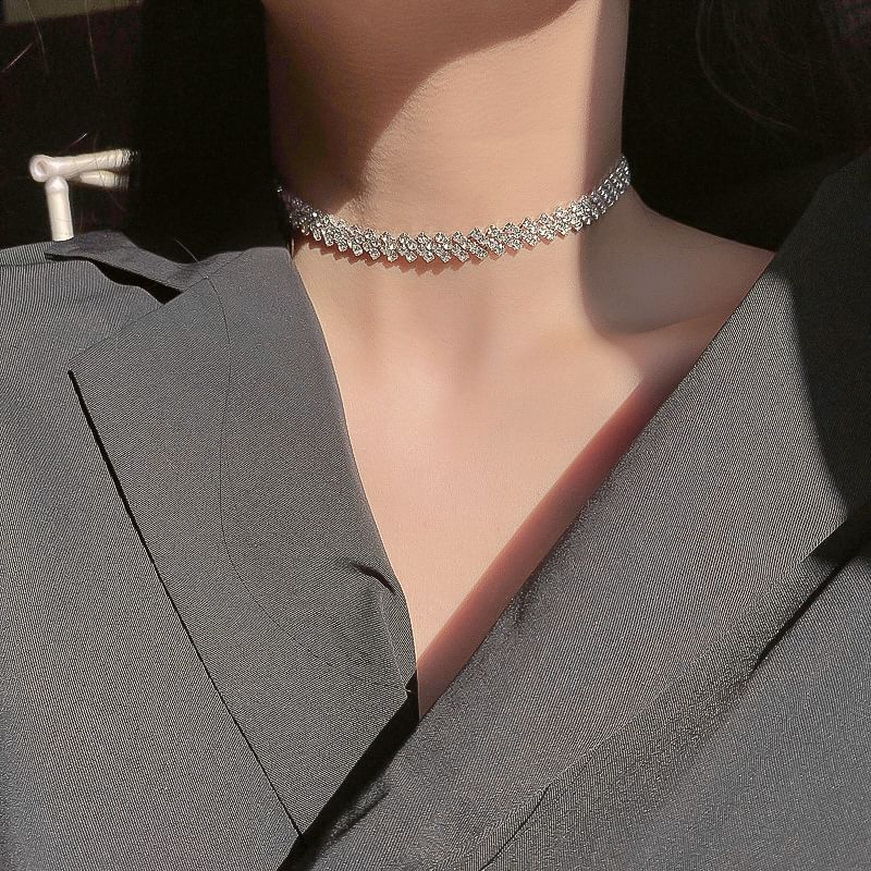 Rhinestone Choker Alloy