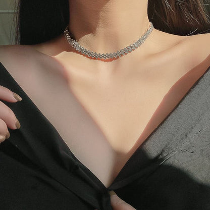 Rhinestone Choker Alloy