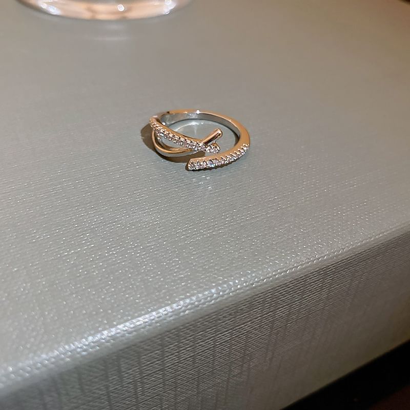 Open Ring Designs) Alloy (Various Rhinestone