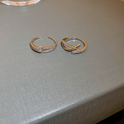 Open Ring Designs) Alloy (Various Rhinestone