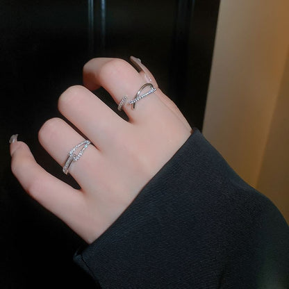 Open Ring Designs) Alloy (Various Rhinestone