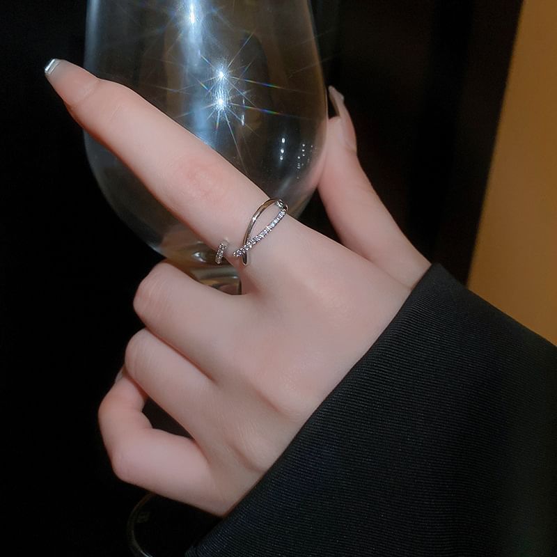 Open Ring Designs) Alloy (Various Rhinestone