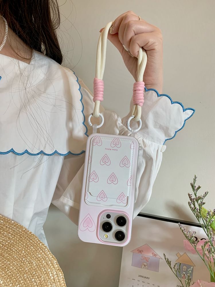 Card Case Phone Heart Holder