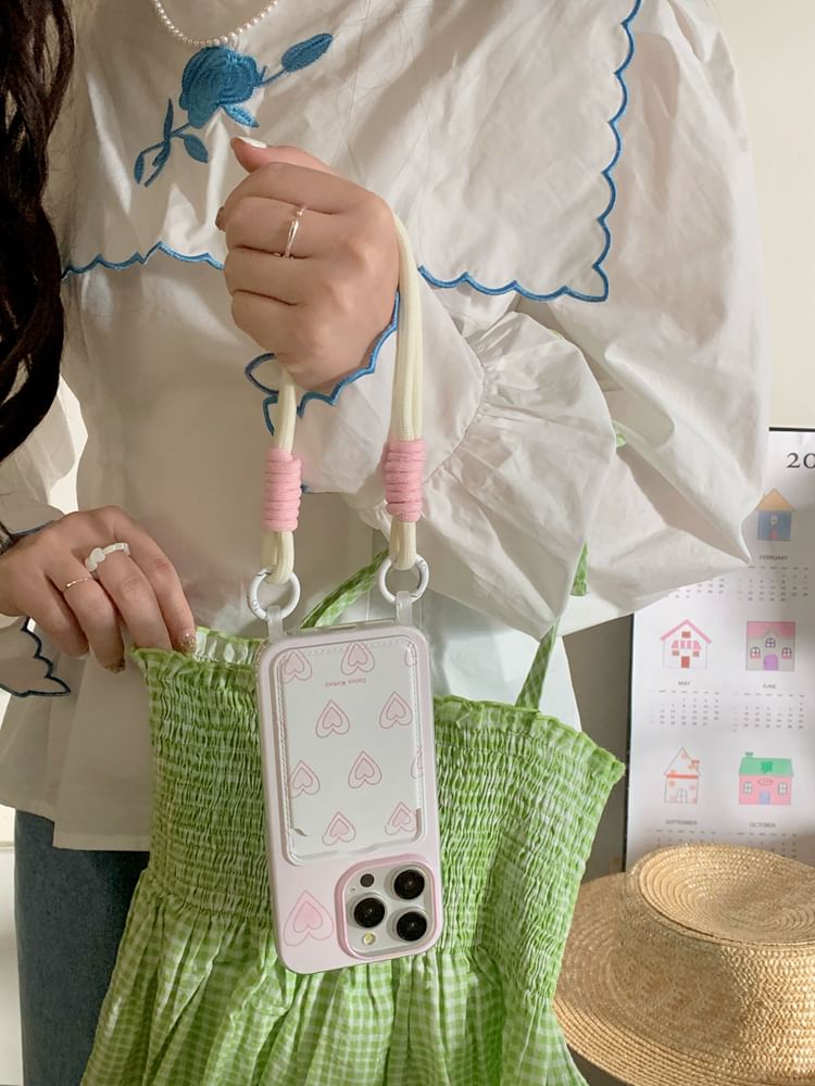 Card Case Phone Heart Holder