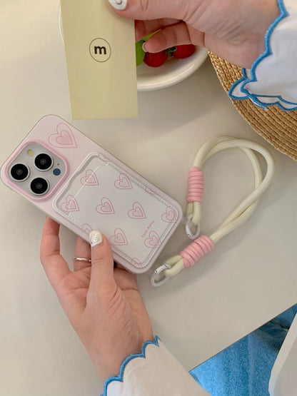Card Case Phone Heart Holder