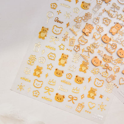 Bear Nail Art Stickers