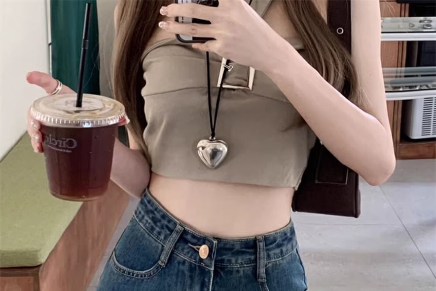 Pleated Mini A-Line Rise Washed Skirt Denim High