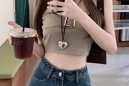 Pleated Mini A-Line Rise Washed Skirt Denim High