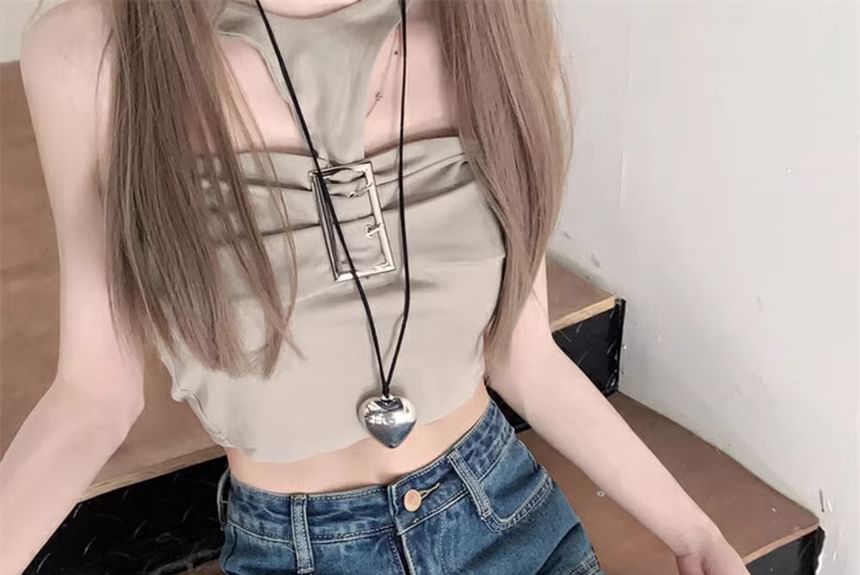 Pleated Mini A-Line Rise Washed Skirt Denim High