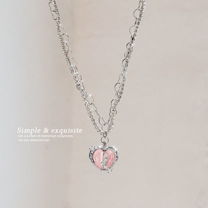 Heart Rhinestone Pendant Alloy Necklace (Various Designs)