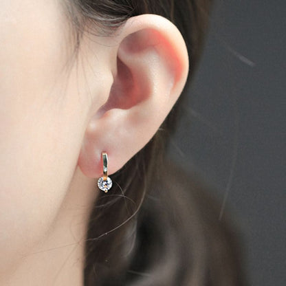 Rhinestone Alloy Drop Earring