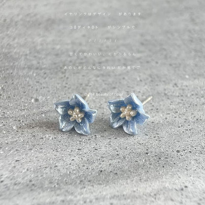 Floral Resin Alloy Stud Earring