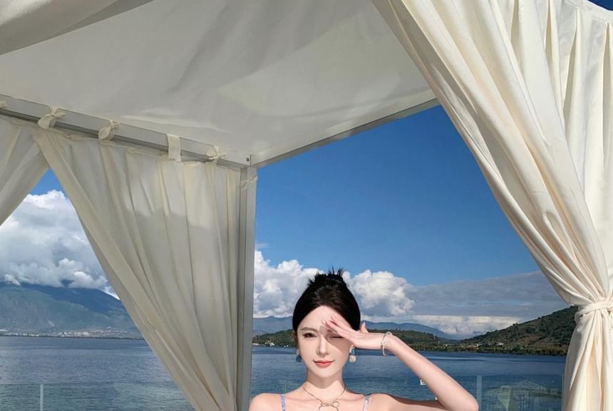 Sundress Maxi Cutout Strap Spaghetti Floral