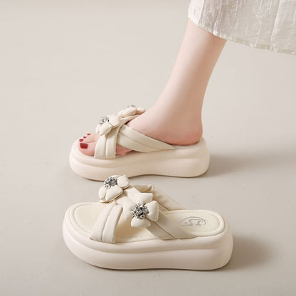 Sandals Slide Flower Platform