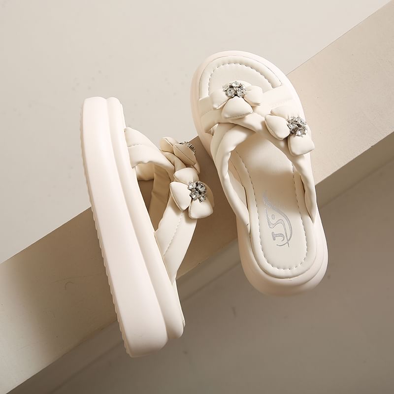Sandals Slide Flower Platform