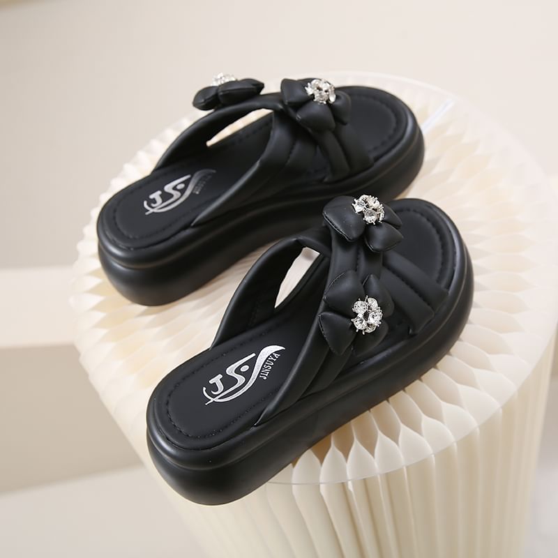 Sandals Slide Flower Platform