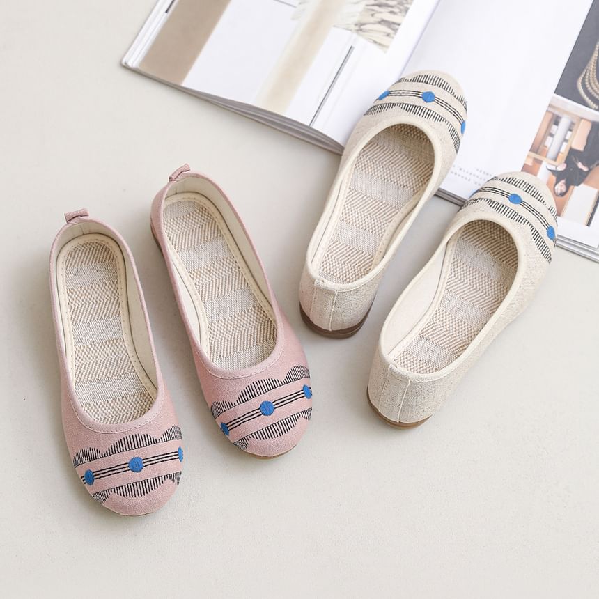 Embroidered Flats Flower