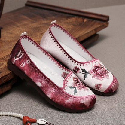 Flats Flower Embroidered