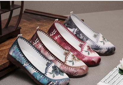 Flats Flower Embroidered