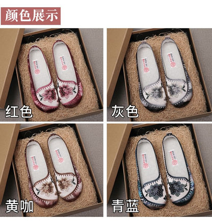 Flats Flower Embroidered