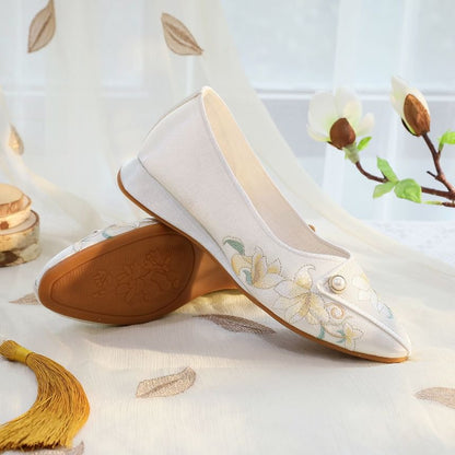 Flats Embroidered Flower