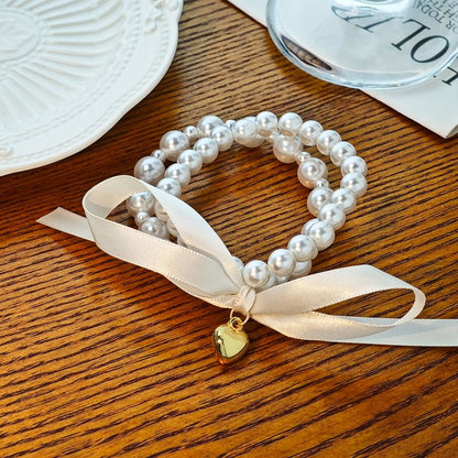 Bow Faux Pearl Bracelet