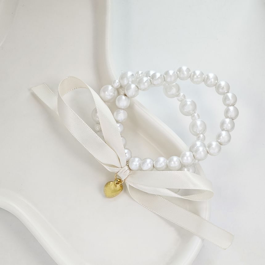 Bow Faux Pearl Bracelet