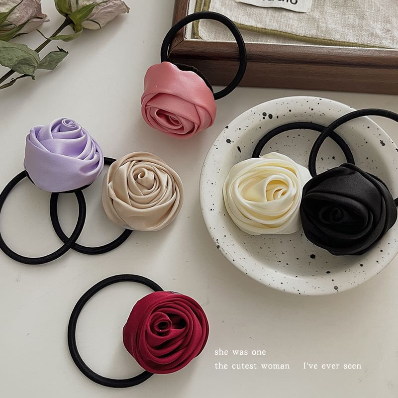 Flower Satin Hair Tie