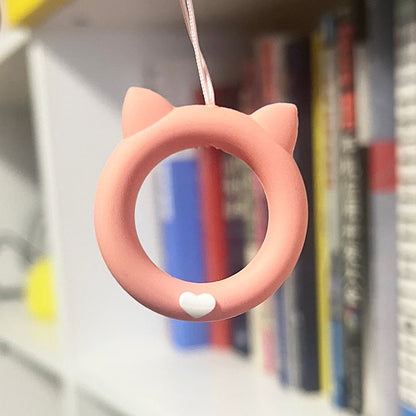 Charm/set de téléphone en silicone en forme de chat