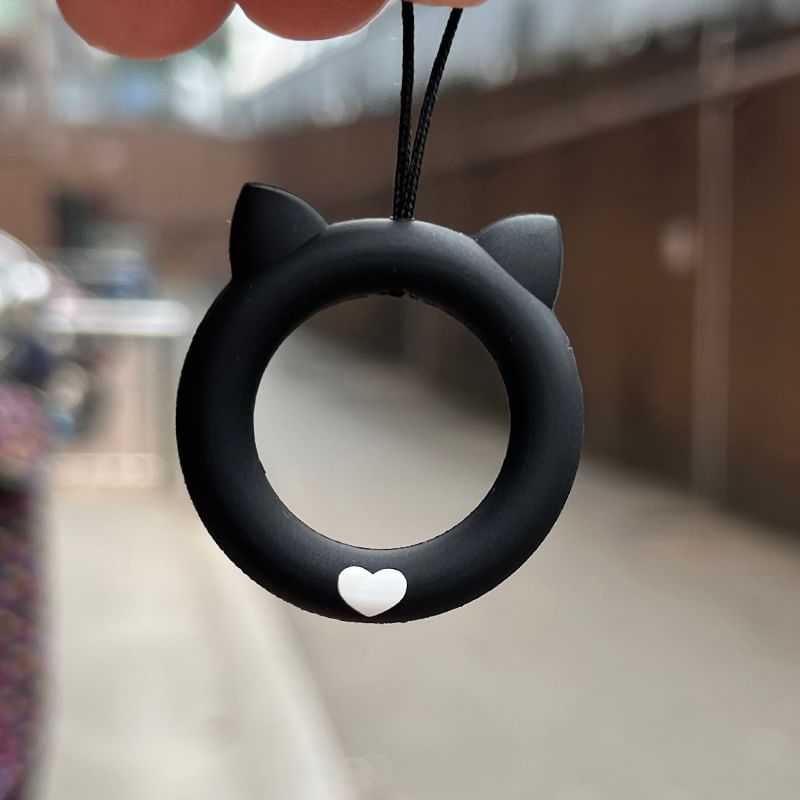 Charm/set de téléphone en silicone en forme de chat