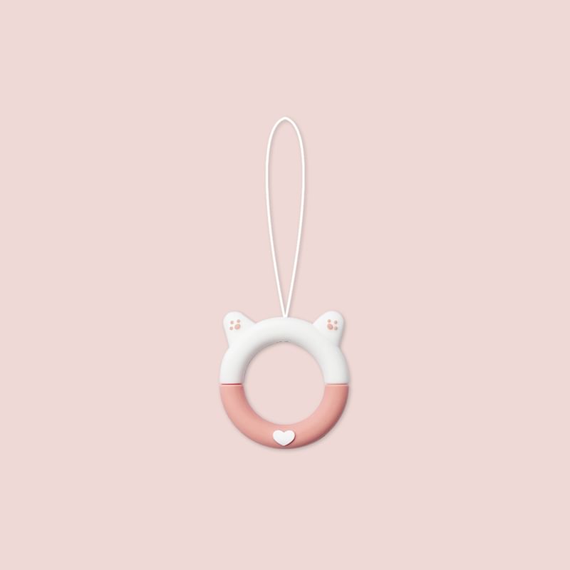 Charm/set de téléphone en silicone en forme de chat